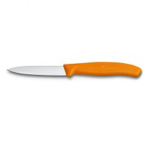 Couteau d'office orange lame acier inox 8cm Victorinox - Couteaux du Chef