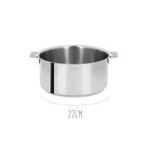 Faitout acier inox induction Cristel Mutine Amovible - Couteaux du Chef