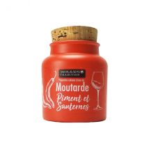 Moutarde parfumée au piment d'Espelette et au Sauternes Savor&Sens - 110g - Couteaux du Chef