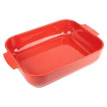 Plat à four céramique rectangle 33cm rouge Peugeot Appolia - Couteaux du Chef