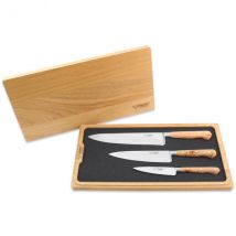 Set 3 couteaux pour cuisiner Laguiole en Aubrac manches en genévrier - Couteaux du Chef - Couteaux du Chef