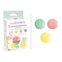 Set Scrapcooking Summer : 3 colorants alimentaire en poudre - Couteaux du Chef