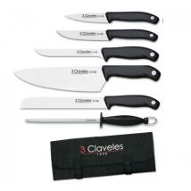 Valise de 5 couteaux EVO pour cuisiniers + fusil 3 Claveles - Couteaux du Chef