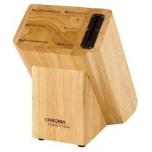 Bloc vide Chroma Tradition pour 6 couteaux avec aiguiseur intégré - Couteaux du Chef - Couteaux du Chef