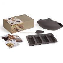 Kit préparation pain maison Lékué en silicone Platinum - Couteaux du Chef