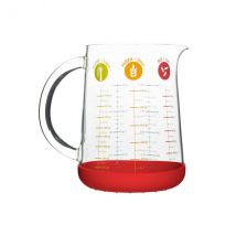 Verre doseur en verre borosilicate Pebbly base en silicone - Couteaux du Chef - Couteaux du Chef