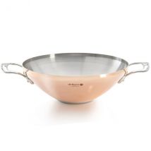 Wok cuivre inox De Buyer Prima Matera 32cm compatible induction - Couteaux du Chef - Couteaux du Chef