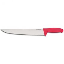 Couteau de boucher lame inox 35cm manche rouge marque Fischer - Couteaux du Chef