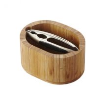 Set casse-noix + récipient ovale en bambou Point Virgule - Couteaux du Chef