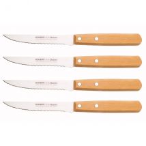 Coffret 4 couteaux à steak Nogent manche en hêtre - Couteaux du Chef