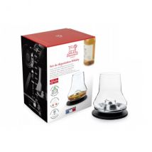 Set dégustation whisky Peugeot avec verre et socle rafraîchissant - Couteaux du Chef - Couteaux du Chef