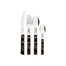 Ménagère 24 couverts modèle 21199/905 Tramontina en inox/bois marron - Couteaux du Chef - Couteaux du Chef