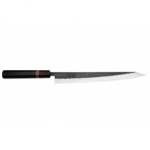 Couteau Yuzo Black sujihiki 27cm acier SLD martelé - Couteaux du Chef - Couteaux du Chef