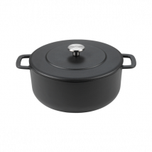 Cocotte en fonte émaillée noir gamme Sous-chef Dutch Oven Combekk - Couteaux du Chef - Couteaux du Chef