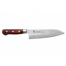 Couteau modèle santoku 18cm Damascus Western acajou Sakai Takayuki - Couteaux du Chef - Couteaux du Chef