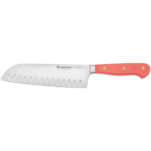 Couteau santoku forgé lame alvéolée 17cm gamme Classic Colour Coral Peach Wusthof - Couteaux du Chef - Couteaux du Chef