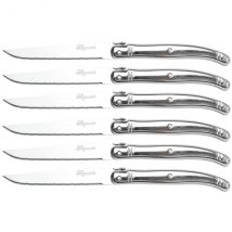 Coffret 6 couteaux de table Laguiole Les Argentés tout inox - Couteaux du Chef - Couteaux du Chef