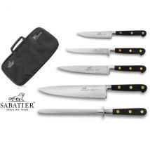 Trousse de cuisinier 4 couteaux + 1 fusil Sabatier Chef - Total exclusivité - Couteaux du Chef - Couteaux du Chef