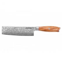 Couteau modèle nakiri Wusaki Fujiko 17cm manche en olivier - Couteaux du Chef - Couteaux du Chef
