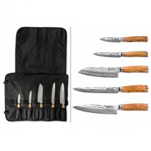 Trousse de chef 5 couteaux de cuisine Wusaki Damas VG10 - Couteaux du Chef