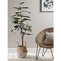 Faux Potted Rubber Plant