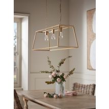 Large Metal Trapeze Pendant - Gold