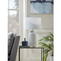 Glazed Chevron Table Lamp