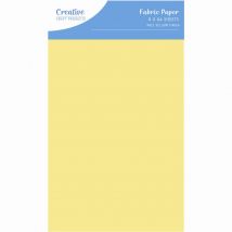 Creative Craft Products A4 Fabric Paper Pack Pale Yellow Kraft | 6 Sheets
