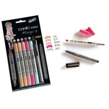 Copic Ciao 5 + 1 Marker Pen Set with a Copic Multiliner Manga #7 | Set of 6