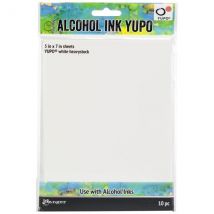 Ranger Alcohol Ink 5in x 7in Heavyweight White Yupo Paper by Tim Holtz | 10 Sheets