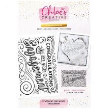 Stamps By Chloe A6 Clear Stamp Statement Sentiments Congratulations On Your Engagement