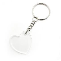 Creative Craft Products Craft Blank Acrylic Keyring Blank Heart Clear Set of 3 | 30mm x 30mm