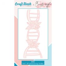 CraftStash x Katharina Tarta Crafts 3D Embossing Folder Happy Hormones DNA | 3in x 5in