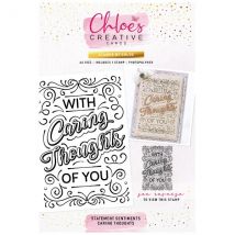 Stamps By Chloe A6 Clear Stamp Statement Sentiments Caring Thoughts