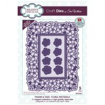 Creative Expressions Sue Wilson Craft Die Set Frames & Tags Floral Rectangle | Set of 5