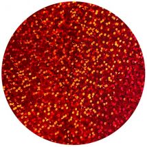 Creative Craft Products A4 Iron On HTV Heat Transfer Vinyl Sheet Holographic Sequins | Red