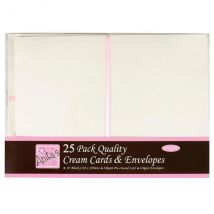 Anita's A5 Card Blanks & Envelopes Cream 240gsm | Pack of 25