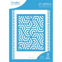 Creative Craft Products Die Set A2 Additions Hexi Geometric Panel | Set of 2
