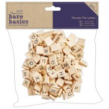 Papermania Bare Basics Wooden Tile Letters | Pack of 200