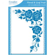 Creative Craft Products 3D Embossing Folder Floral and Leaf Trail | 5in x 7in