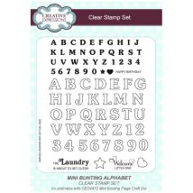 Creative Expressions Sue Wilson Clear Stamp Set Mini Bunting Alphabet | Set of 79