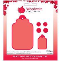 Woodware Die Set Mini Fancy Tags & Buttons by Francoise Read | Set of 6
