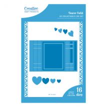 Creative Craft Products Die Set Collectables A2 Tower Fold Shaped Card | Set of 16