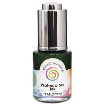 Cosmic Shimmer Pearlescent Watercolour Ink Spruce Green 20ml
