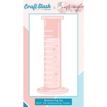 CraftStash x Katharina Tarta Crafts 3D Embossing Folder Happy Hormones Measuring Up | 3in x 5in
