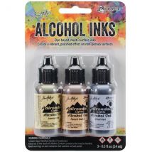 Ranger Tim Holtz Alcohol Ink Set Wildflowers Lemonade, Peach Bellini & Peri | Set of 3