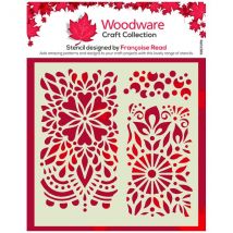 Woodware Stencil / Mask Floral Panels by Francoise Read | 6in x 6in