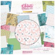 Stamps By Chloe 8in x 8n Foiled Paper Pad Beautiful Butterflies 160gsm | 48 Sheets