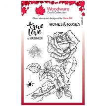 Woodware 4in x 6in Clear Stamp Set Bones & Rose by Jane Gill | Set of 5