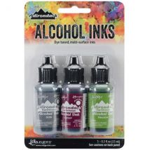 Ranger Tim Holtz Alcohol Ink Set Cottage Path Slate, Currant & Meadow | Set of 3